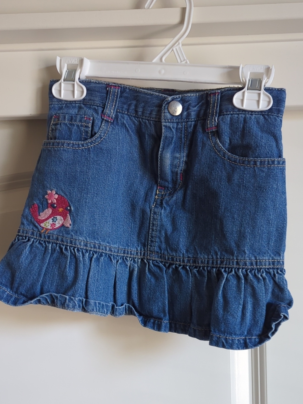 Gymboree Blue Denim Skirt with Navy Lining